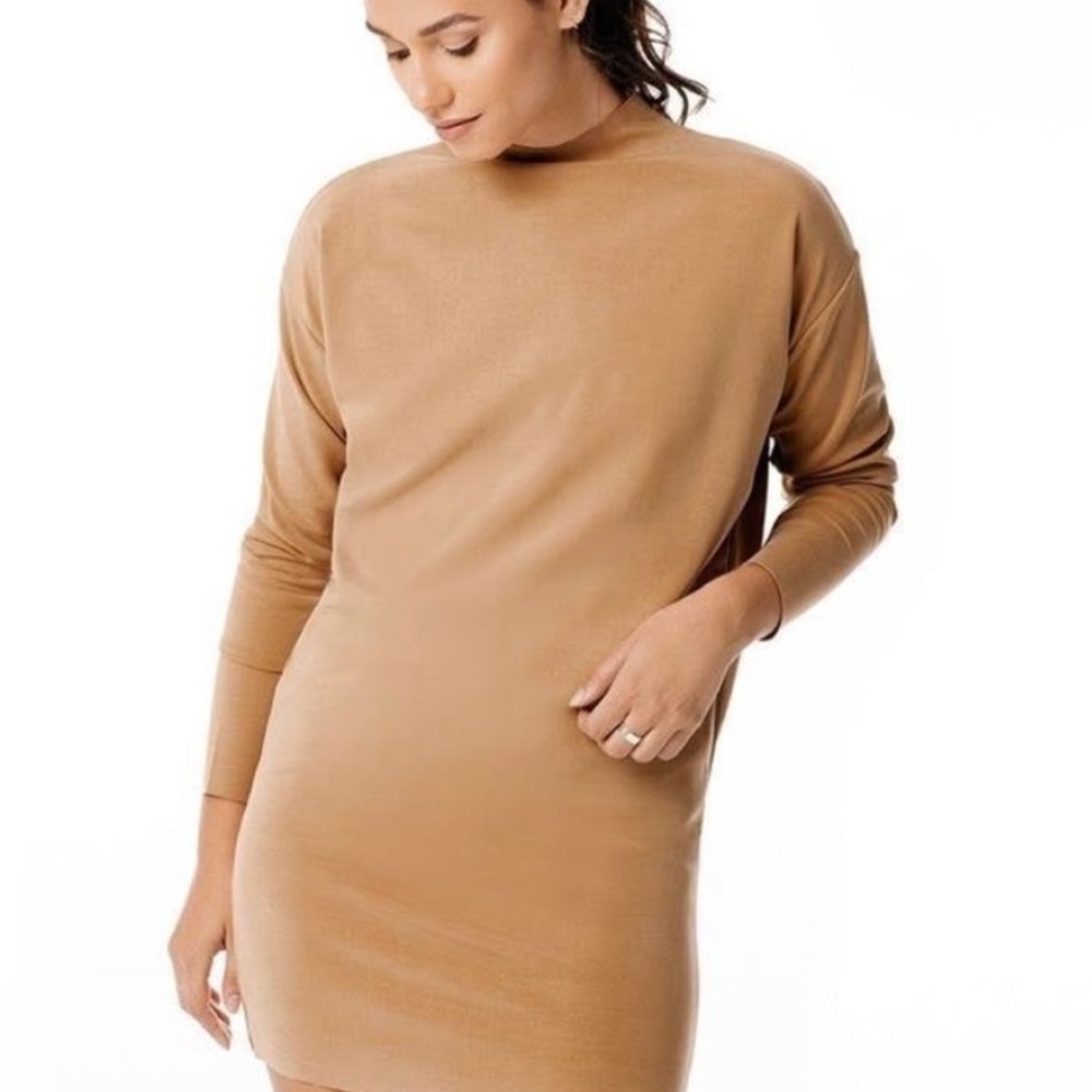 KADA The Forever Funnel Mini Dress in Camel Size Medium